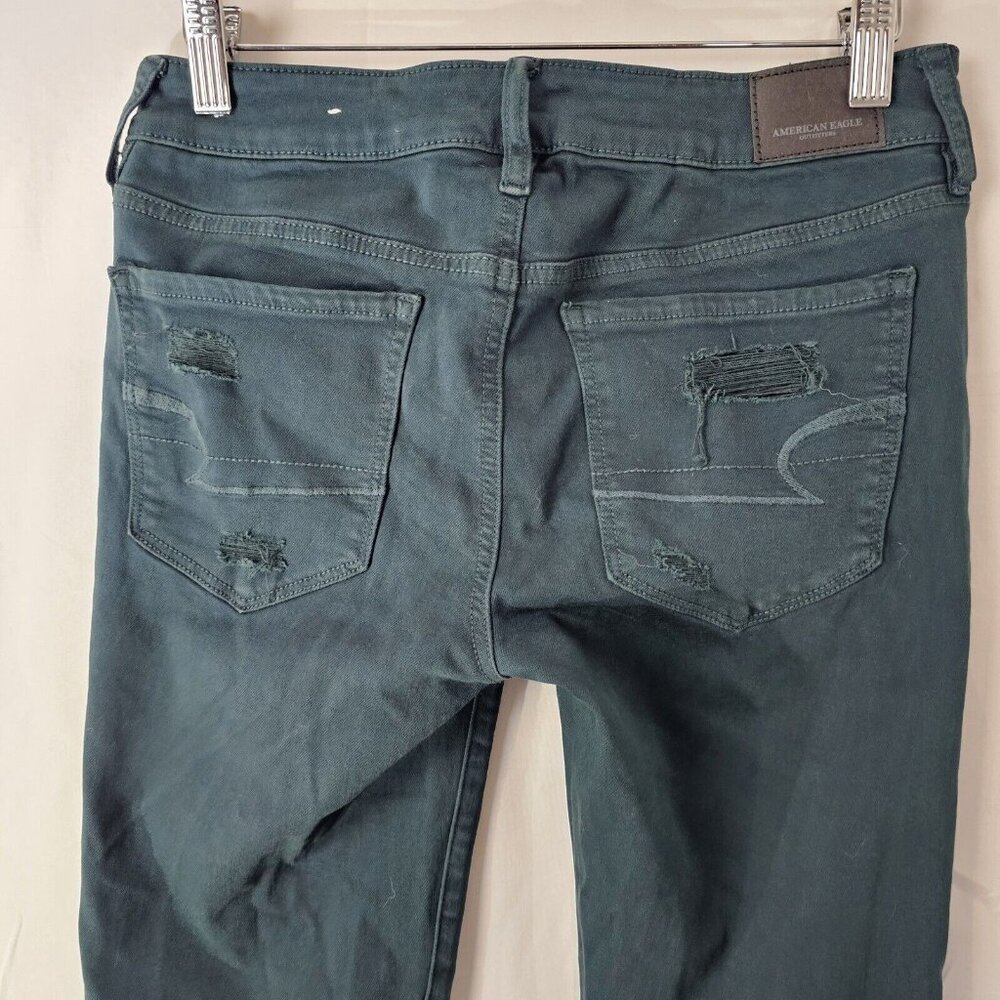 American Eagle Jegging Jeans Womens Size 4 Green Ne(x)t Level Stretch Hi Rise - Picture 4 of 12